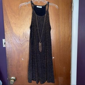 Sparkle Dress with Chain Detail